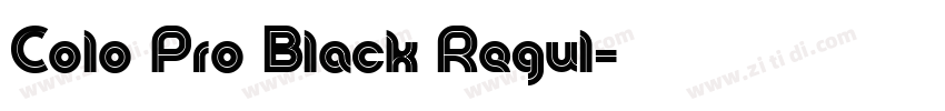 Colo Pro Black Regul字体转换